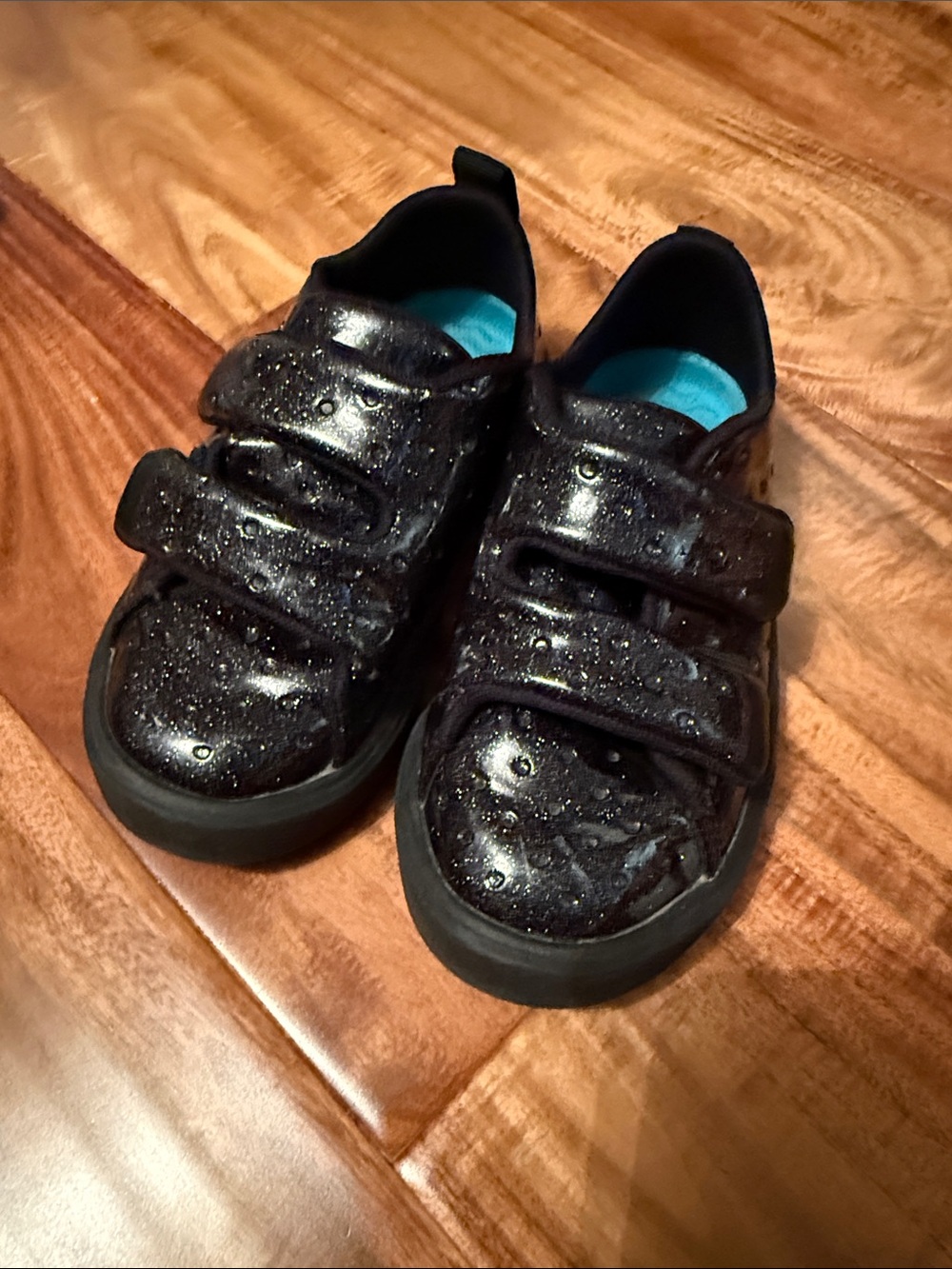 Native sparkly Velcro shoes in size 10